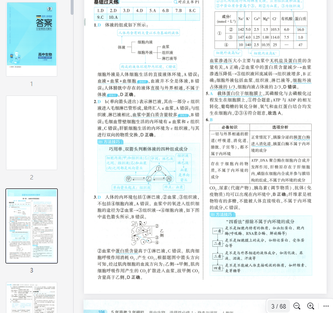 53同步生物选修1RJ答案  第1张